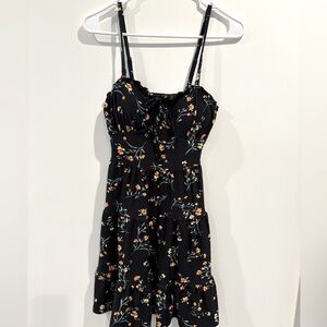 Floral Black Dress